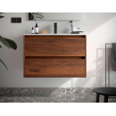 BALTIC Unterschrank 800 2 Schubladen + Waschbecken Nussbaum