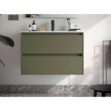 BALTIC Unterschrank 900 2 Schubladen + Waschbecken Green Satin
