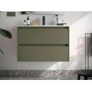 BALTIC Unterschrank 900 2 Schubladen + Waschbecken Green...