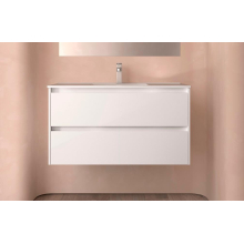 BALTIC Unterschrank 1000 2 Schubladen + Waschbecken White Gloss