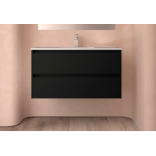BALTIC Unterschrank 1000 2 Schubladen + Waschbecken Black Satin