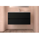 BALTIC Unterschrank 1000 2 Schubladen + Waschbecken Black...