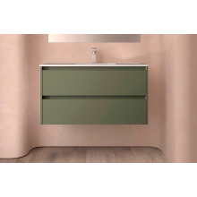 BALTIC Unterschrank 1000 2 Schubladen + Waschbecken Green Satin