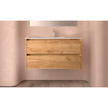 BALTIC Unterschrank 1000 2 Schubladen + Waschbecken Eiche Afrika