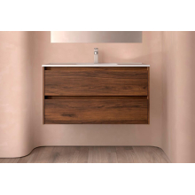 BALTIC Unterschrank 1000 2 Schubladen + Waschbecken Nussbaum