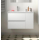 BALTIC Unterschrank 850 2 Schubladen 1 Tür re + Waschbecken White Gloss