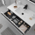 Komplett-Set ATTILA 1000 2 Schubladen WHITE SATIN + Waschtisch + Spiegel + Leuchte