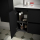 BALTIC Unterschrank 850 2 Schubladen 1 Tür li + Waschbecken Black Satin