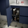 BALTIC Unterschrank 850 2 Schubladen 1 Tür li + Waschbecken Blue Satin