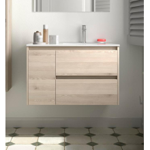 BALTIC Unterschrank 850 2 Schubladen 1 Tür li + Waschbecken Nature