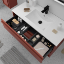 Komplett-Set ATTILA 1000 2 Schubladen RED SATIN +...