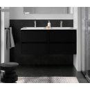 BALTIC Unterschrank 1200 4 Schubladen + Waschbecken Black...