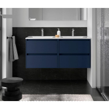 BALTIC Unterschrank 1200 4 Schubladen + Waschbecken Blue Satin
