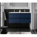 BALTIC Unterschrank 1200 4 Schubladen + Waschbecken Blue...