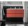 BALTIC Unterschrank 1200 4 Schubladen + Waschbecken Red Satin