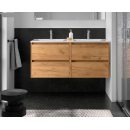 BALTIC Unterschrank 1200 4 Schubladen + Waschbecken Eiche...