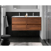 BALTIC Unterschrank 1200 4 Schubladen + Waschbecken Nussbaum