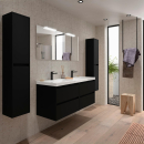 BALTIC Unterschrank 1400 4 Schubladen + Waschbecken Black...