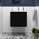 BALTIC Unterschrank 600 2 Türen + Waschbecken Black...