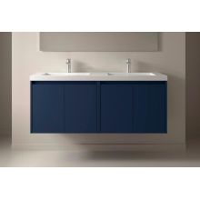 BALTIC Unterschrank 1400 4 Türen + Waschbecken Blue Satin