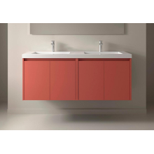 BALTIC Unterschrank 1400 4 Türen + Waschbecken Red Satin