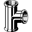 T-Stück Rotguss IG reduziert 1/2 x3/8 x1/2