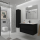 Möbel + Waschbecken ATTILA 1000 2 Schubladen BLACK SATIN
