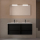 Möbel + Waschbecken ATTILA 1200 4 Schubladen BLACK SATIN