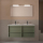 Möbel + Waschbecken ATTILA 1200 4 Schubladen GREEN SATIN