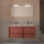 Möbel + Waschbecken ATTILA 1200 4 Schubladen RED SATIN