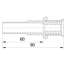Wavin Tigris M5 Übergang auf Kupfer 20mm x 22mm
