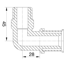 Wavin Tigris M5 Übergangswinkel 32mm x 1 AG, 90 Grad