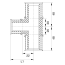Wavin Tigris M5 T-Stück reduziert, 25mm x 20mm x 20mm