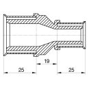 Wavin Tigris M5 Kupplung reduziert, 20mm x 16mm