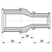 Wavin Tigris M5 Kupplung reduziert, 40mm x 25mm