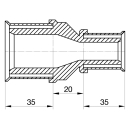 Wavin Tigris M5 Kupplung reduziert, 40mm x 25mm