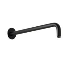 Herzbach LIVING SPA Wandarm 420mm 70 rund gewinkelt Schwarz matt