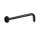 Herzbach LIVING SPA Wandarm 420mm 70 rund gewinkelt Schwarz matt