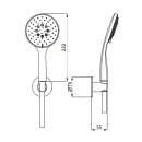 Herzbach LIVING SPA Wannenset Halter 70 rund Handbrause...
