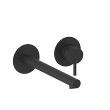 Herzbach SIRO BLACK Waschtisch-Wandbatterie Farbset 240mm Schwarz matt