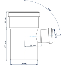 Eckdoppelabzweig Polo-Kal NG DN110/50 87Grad