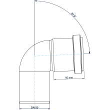 Bogen PKB Polo-Kal NG DN 50 87,5Grad
