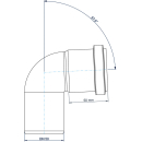 Bogen PKB Polo-Kal NG DN 50 87,5Grad