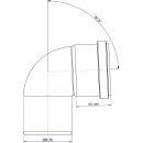 Bogen PKB Polo-Kal NG DN 75 87,5Grad