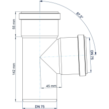 Abzweig PKEA Polo-Kal NG DN 75/75 87,5Grad