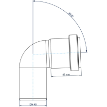 Bogen PKB Polo-Kal NG DN 40 87,5Grad