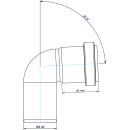 Bogen PKB Polo-Kal NG DN 40 87,5Grad