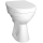 Vitra O100 Stand-Tiefspül-WC spülrandlos, Abgang waagerecht, weiß