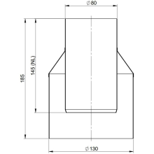 Atec Mündungsabschluss WhitePoly Edelstahl weiß, DN80/125