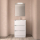 BALTIC Komplett-Set 600 3 Schubladen WHITE SATIN + Waschtisch + Spiegel + Leuchte